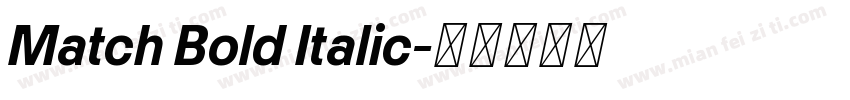 Match Bold Italic字体转换